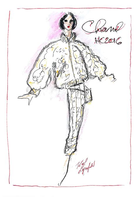 fashion sketches chanel|karl lagerfeld fashion illustrations.